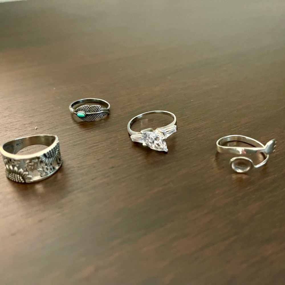 Silver Ring Set—assorted sizes